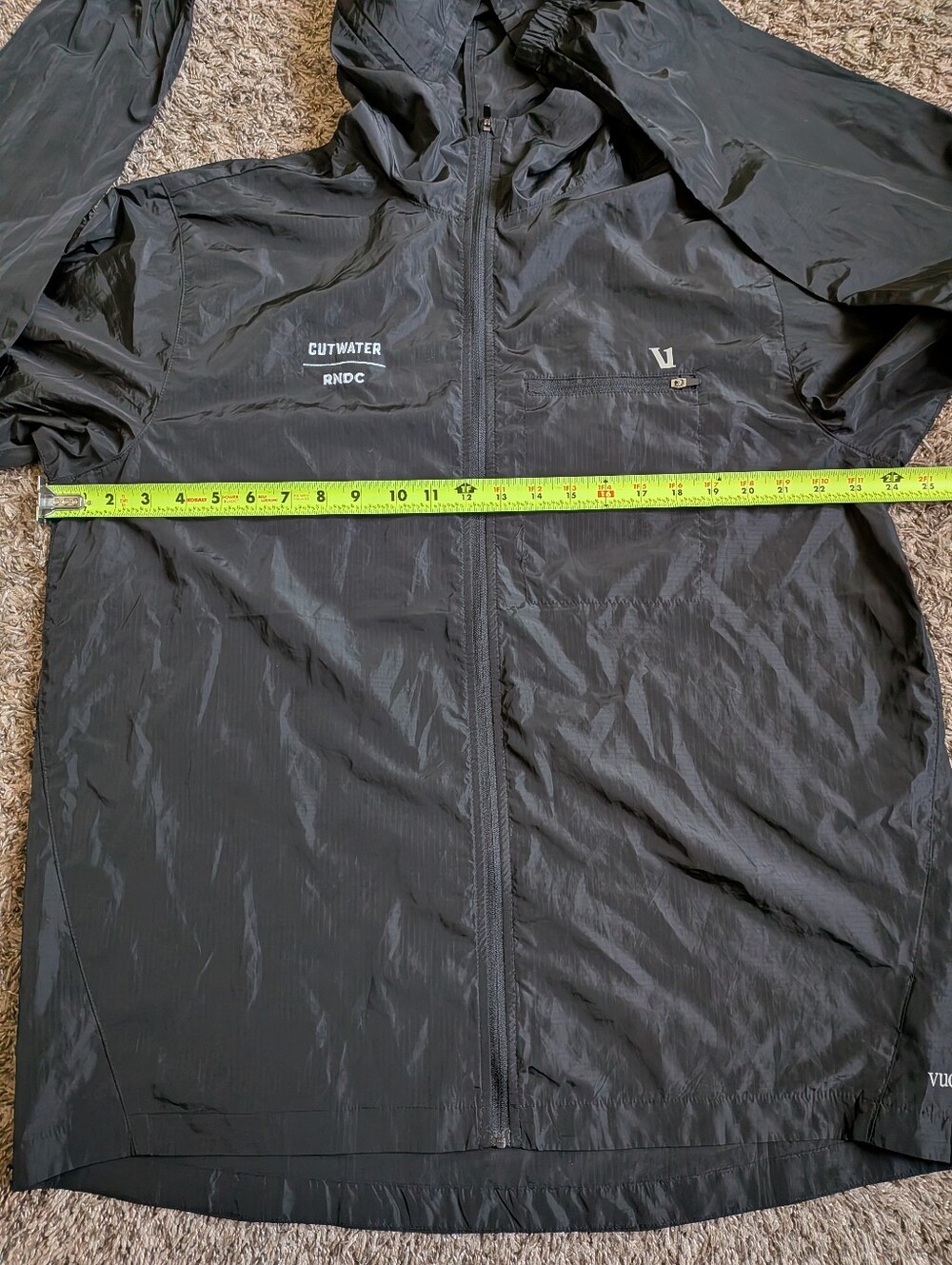 Vuori Daybreak Black Windbreaker Lightweight Cutwater Athletic Jacket Men's XL - Picture 5 of 8